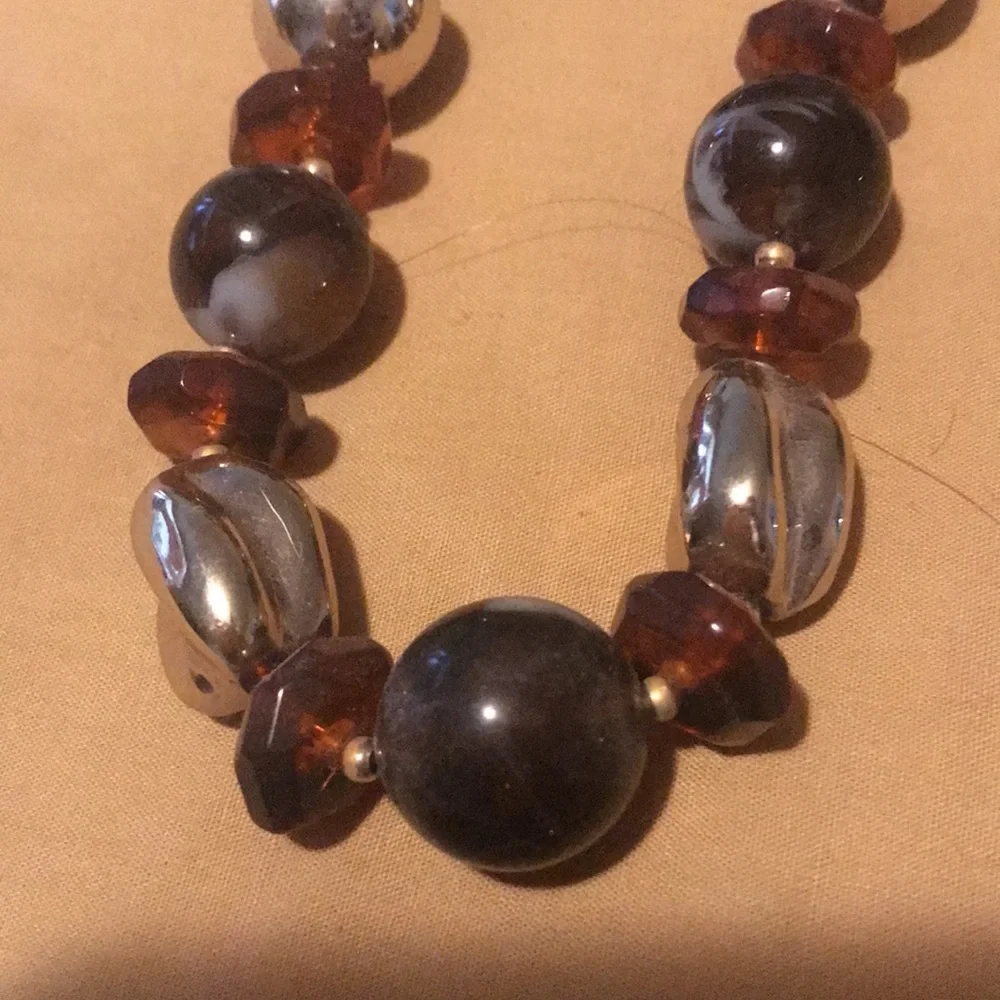 🍂 Amber and gold Costume Necklace 🍂 - Picture 2 of 3